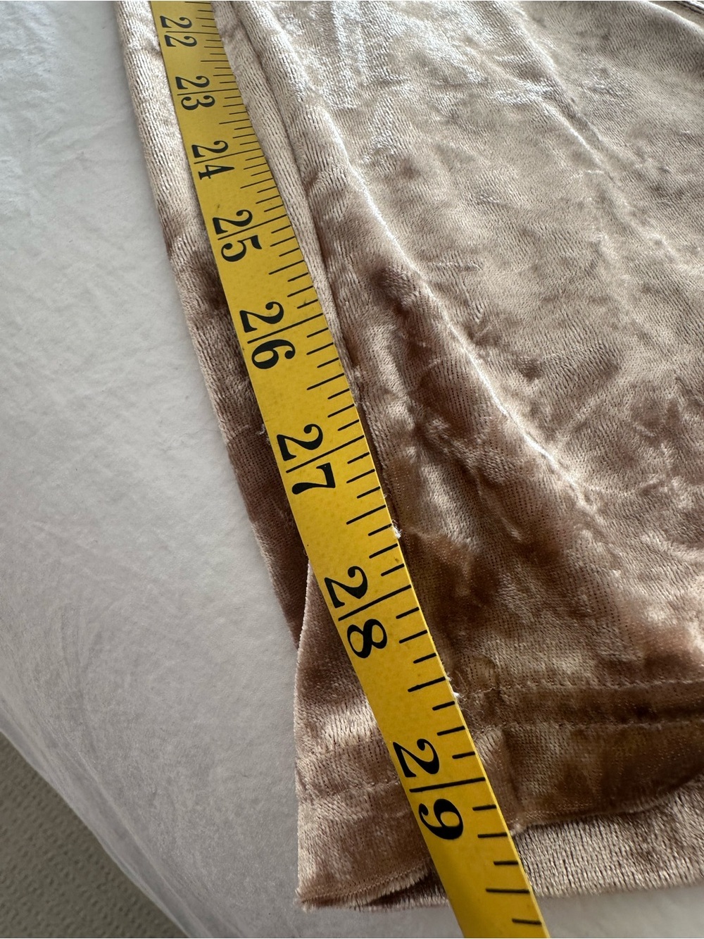 Serra champagne-gold crushed velvet pants, size 14 - Picture 6 of 12